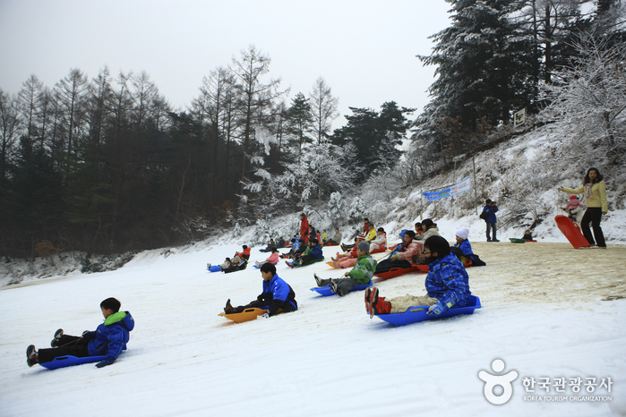 Hanhwa-Schlittenbahn in Yangpyeong (양평한화리조트 눈썰매장)